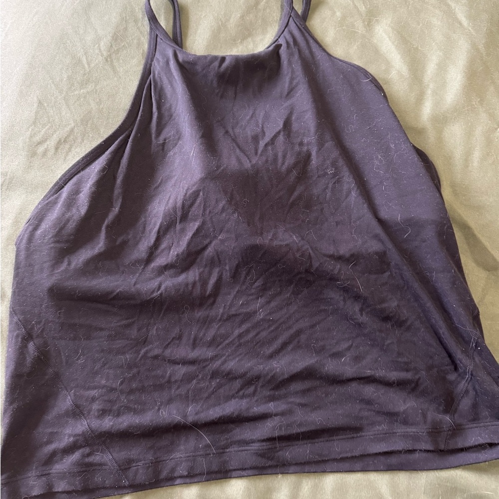 Lululemon Black Crop Tank with Built in Bra